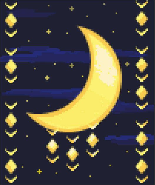 Moon pixel art